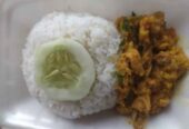 Nasi ikan bumbu dan lainnya