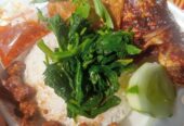 Nasi ikan bumbu dan lainnya