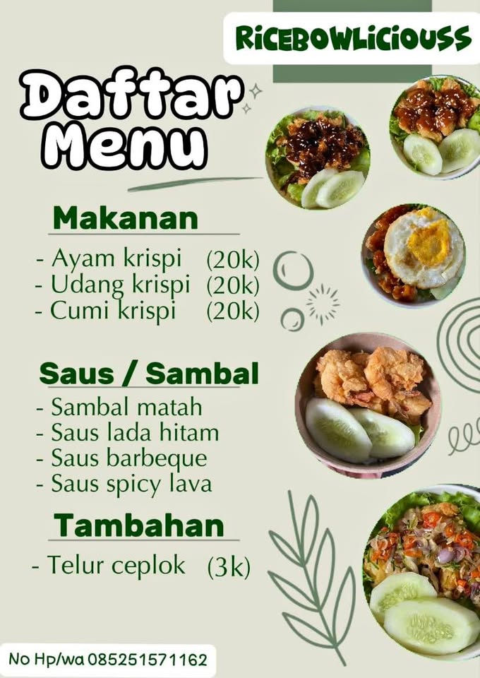 Open order ricebowl setiap hari