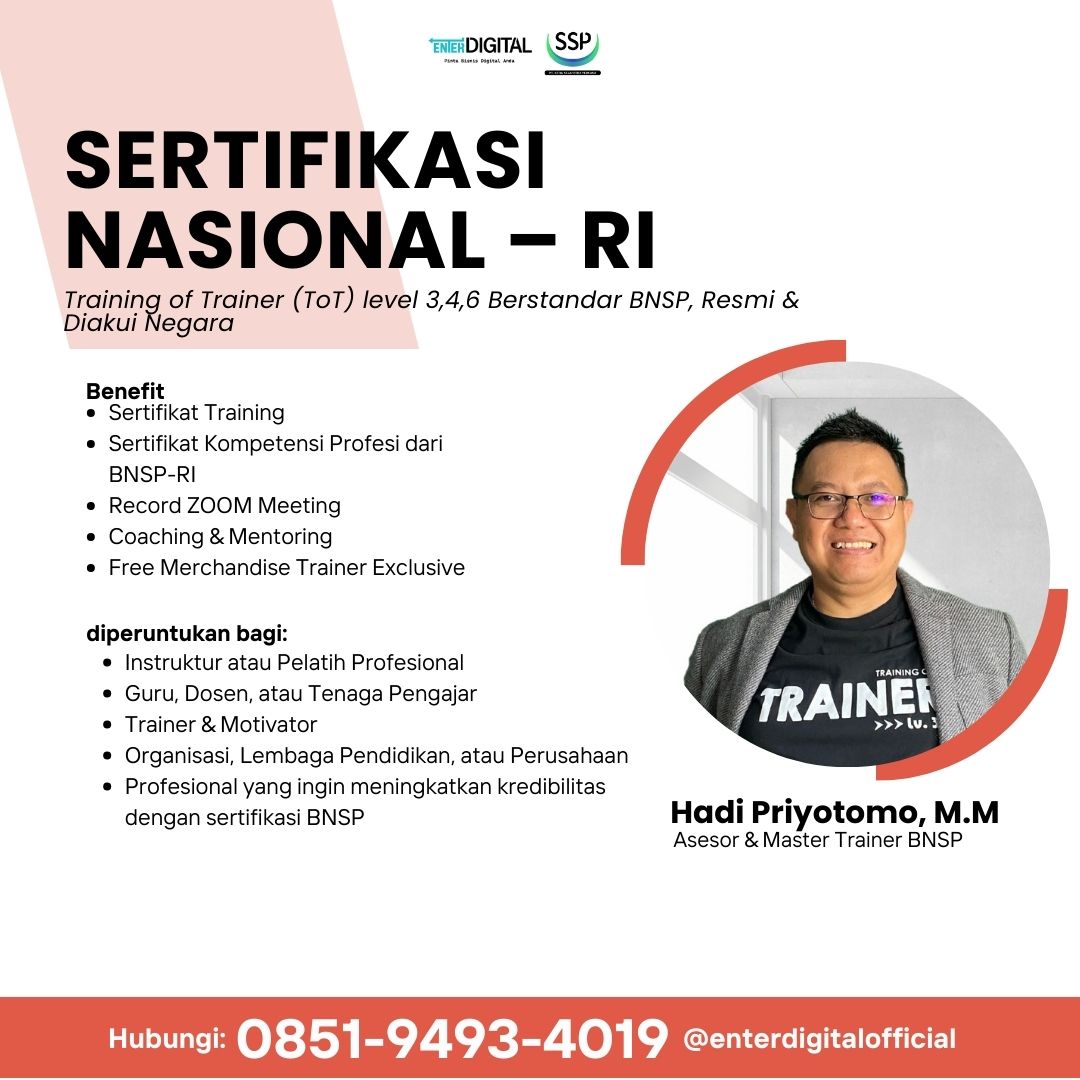 AHLI! Biaya Sertifikasi TOT Kalimantan Timur