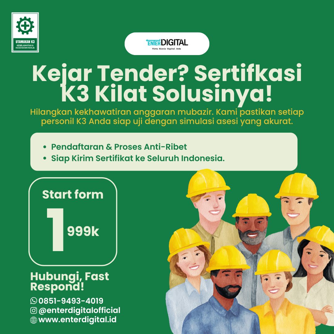 URGEN! Sertifikasi Ahli K3 Konstruksi Bnsp JIIPE