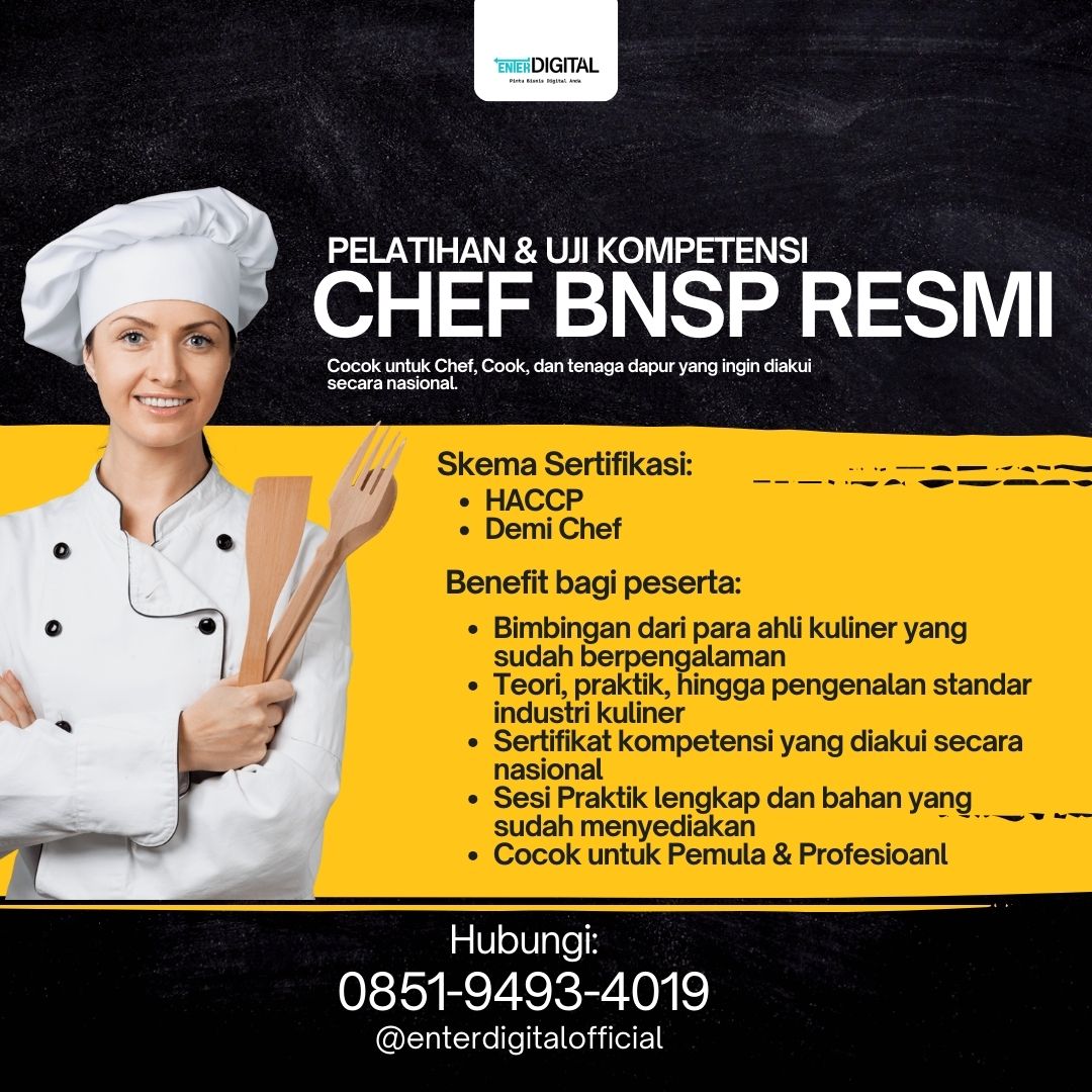VALID! Sertifikat Chef Surakarta
