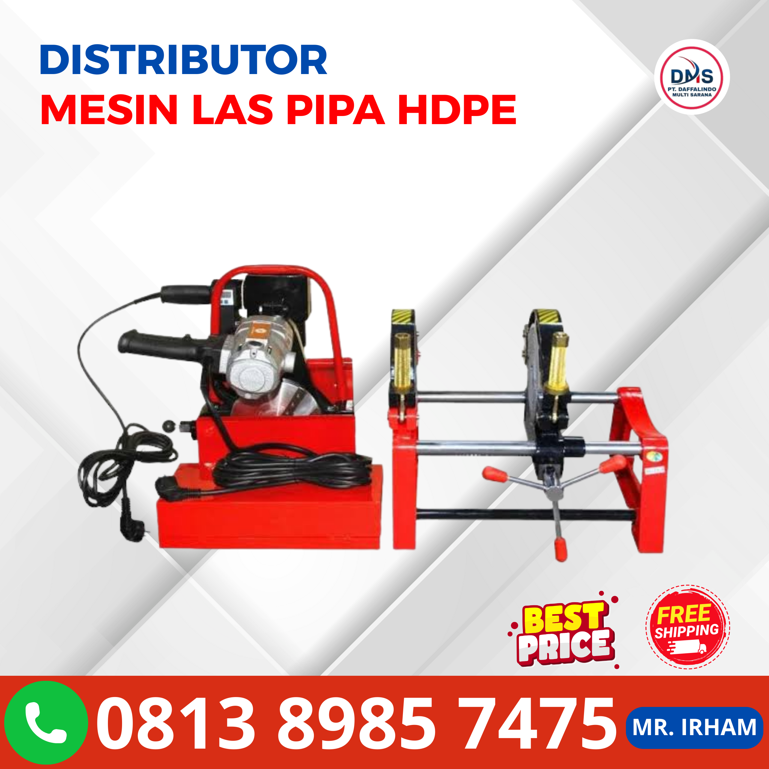 Mesin Las Pipa Hdpe Manual 160mm Manual Type Y | Stok Ready
