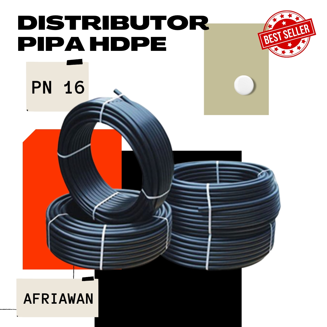Pipa HDPE 3/4 Inch PN16 PE100 Perroll 100 meter