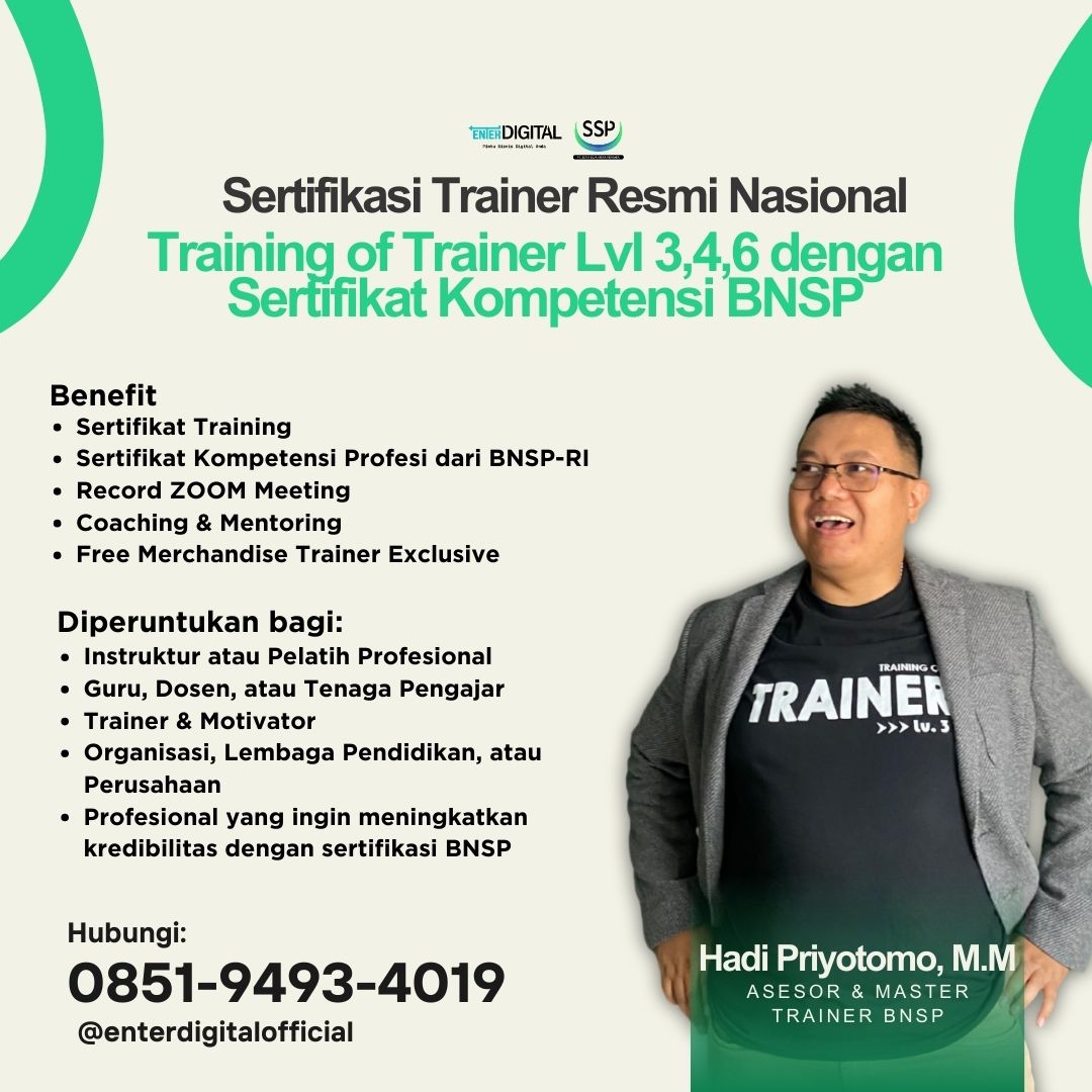 Biaya Sertifikasi TOT BNSP Kendari
