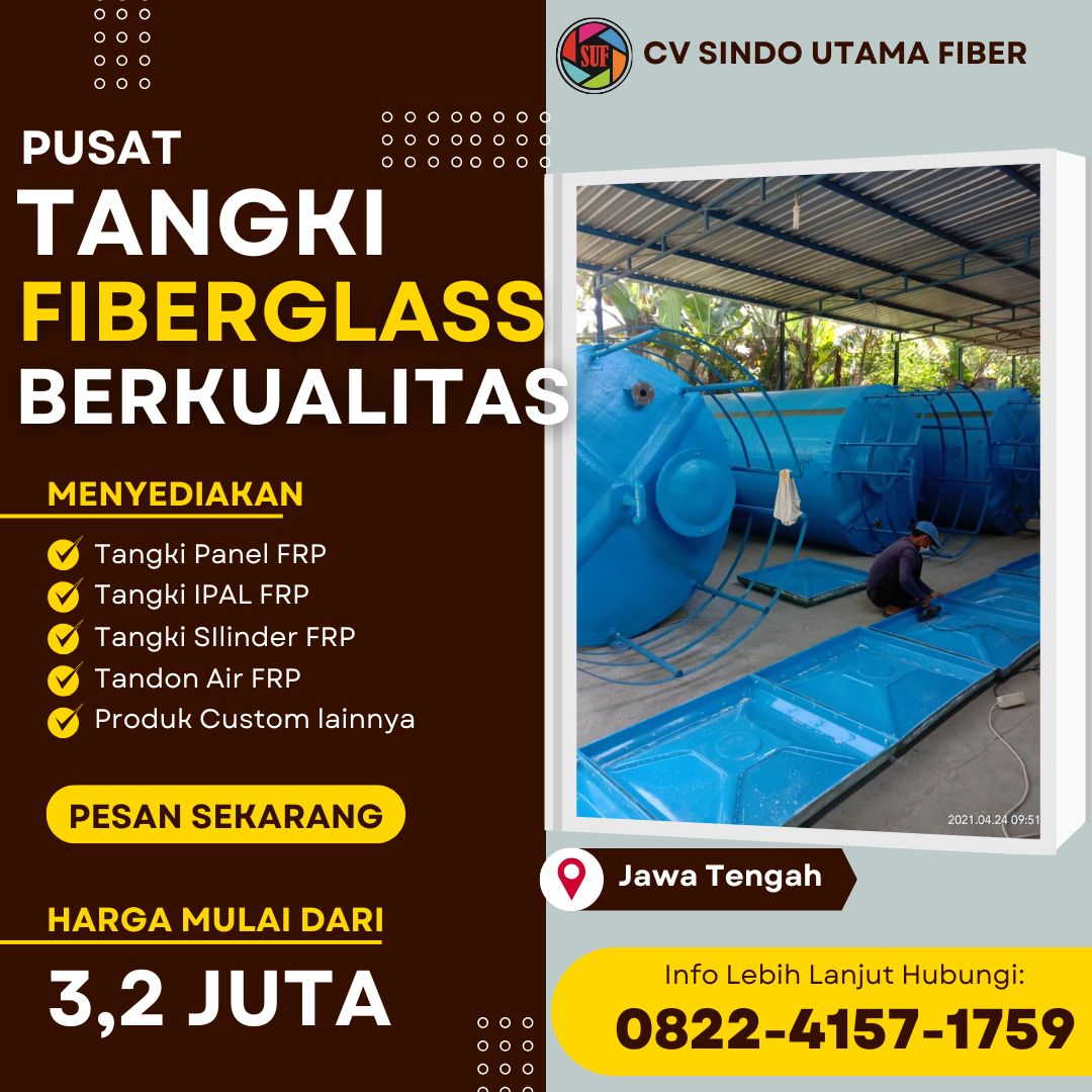 Tandon Air Fiberglass 1000–5000 Liter Harga Pabrik Siap Kirim- Banjarnegara Jateng