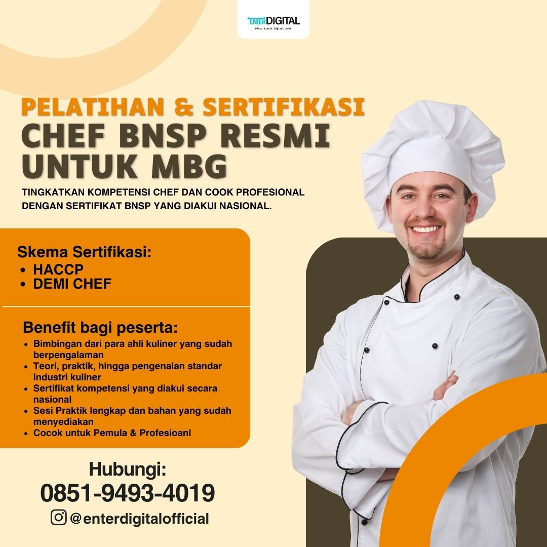 Pelatihan Sertifikasi Chef Tangerang
