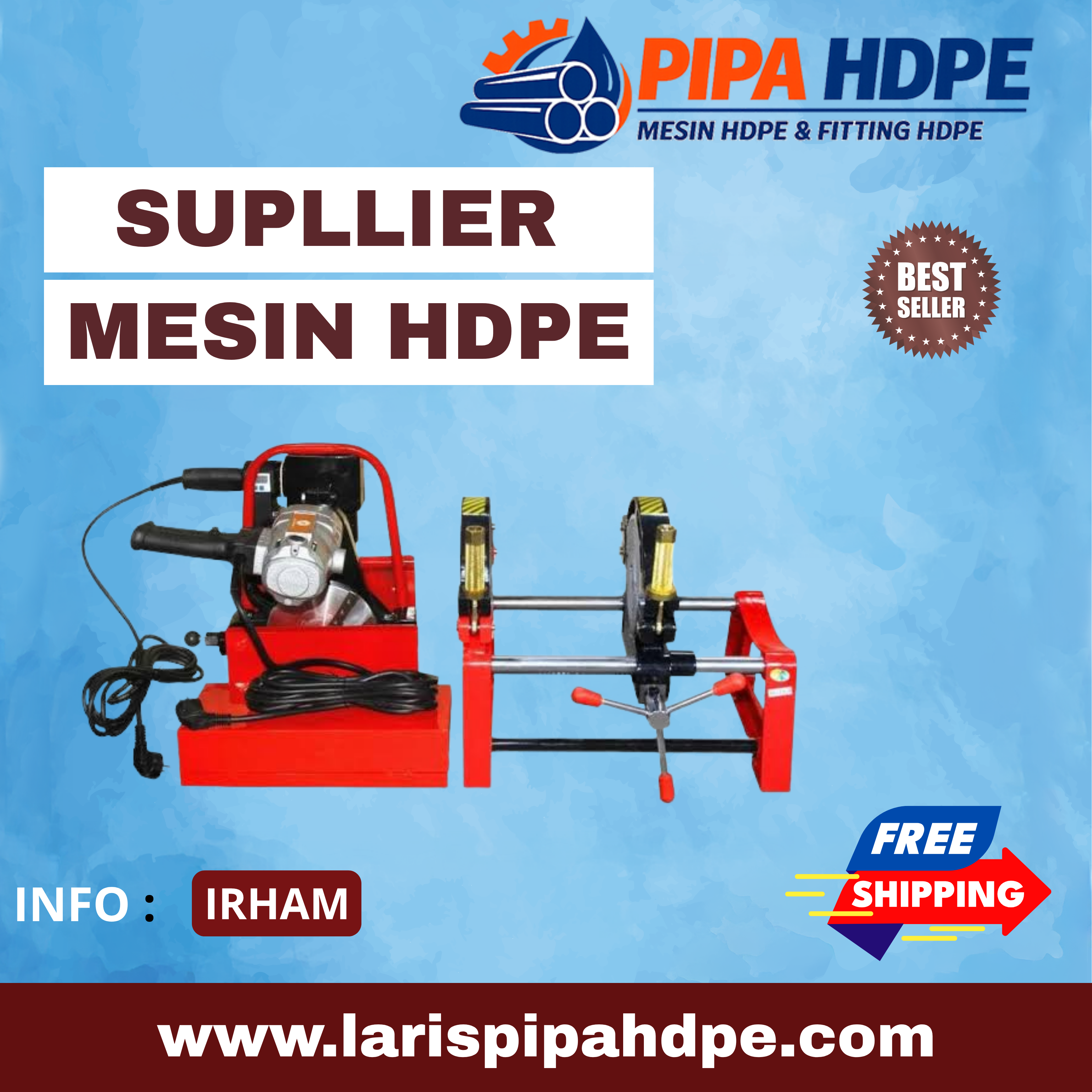 Mesin Las Pipa Hdpe 160mm Hydraulic SHD | Ready Stok di Jakarta