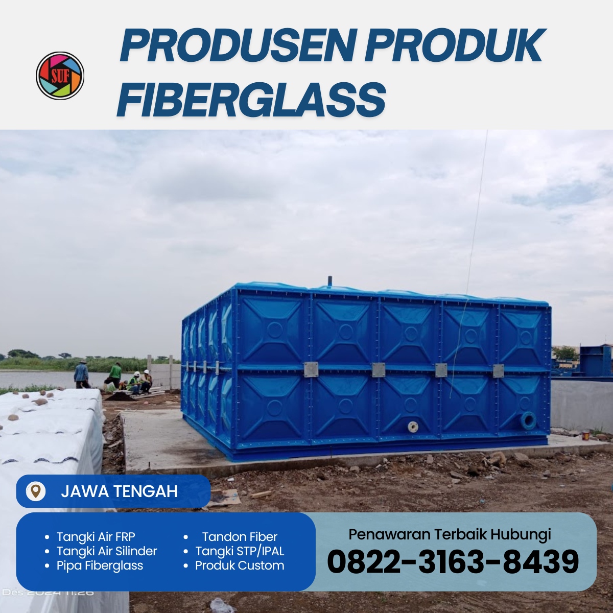 Tangki Fiberglass Dan Roof Tank Fiberglass Termurah Di Demak