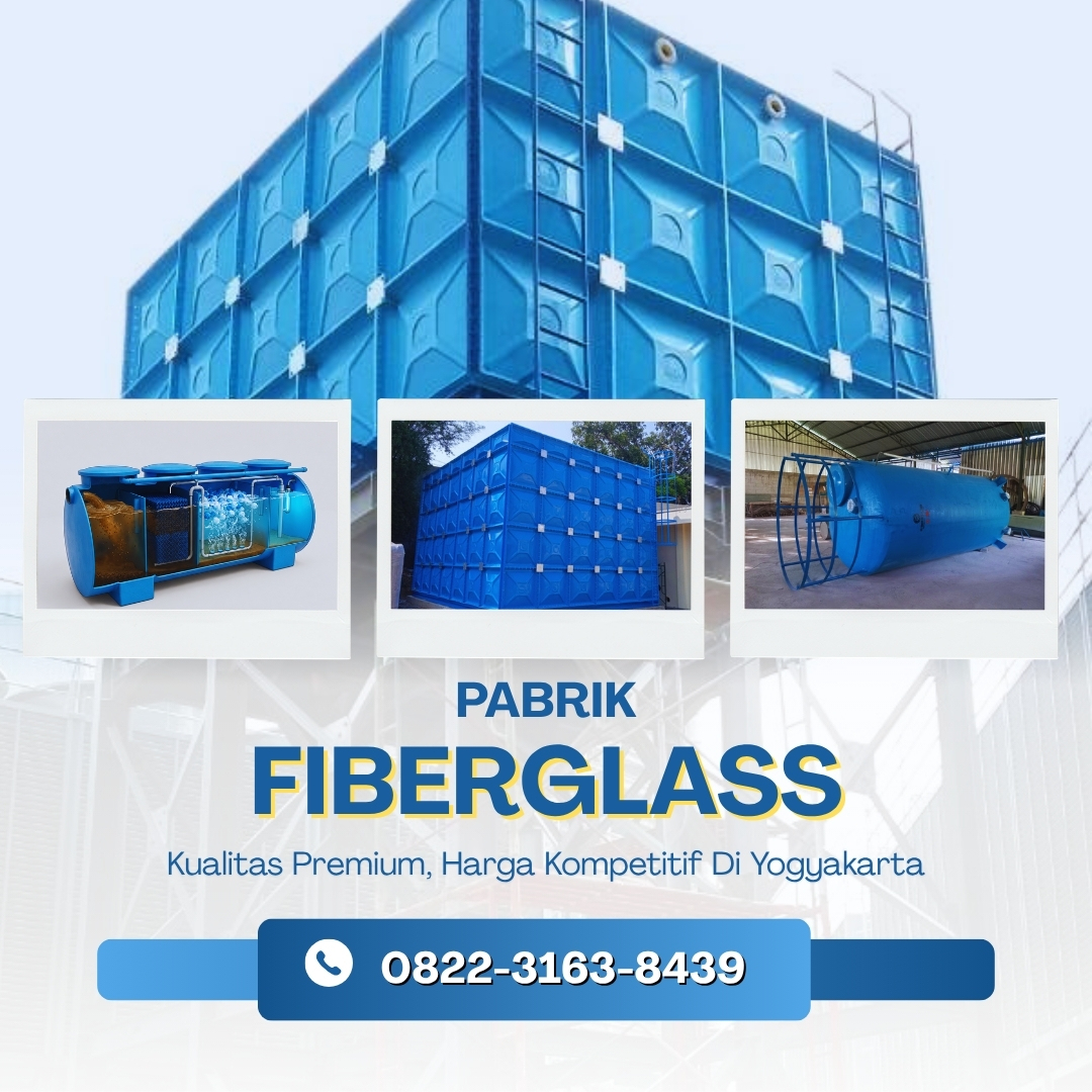Distribuutor Tangki Panel FRP, Tangki Fiberglass Dan Roof Tank Fiber Kapasitas Custom Untuk Area Yogyakarta