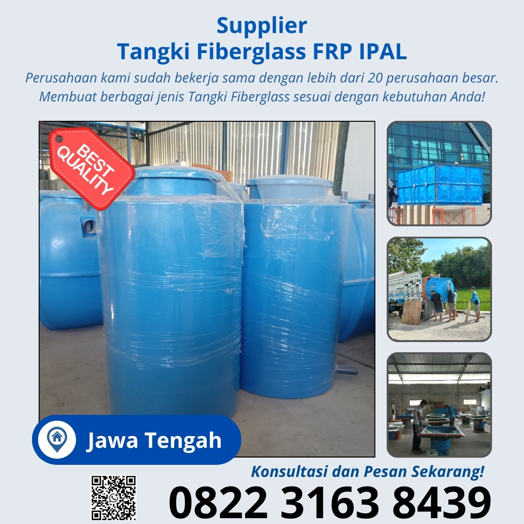 Tangki Silinder Fiberglass dan Tandon Fiber Silinder Untuk Area Kendal