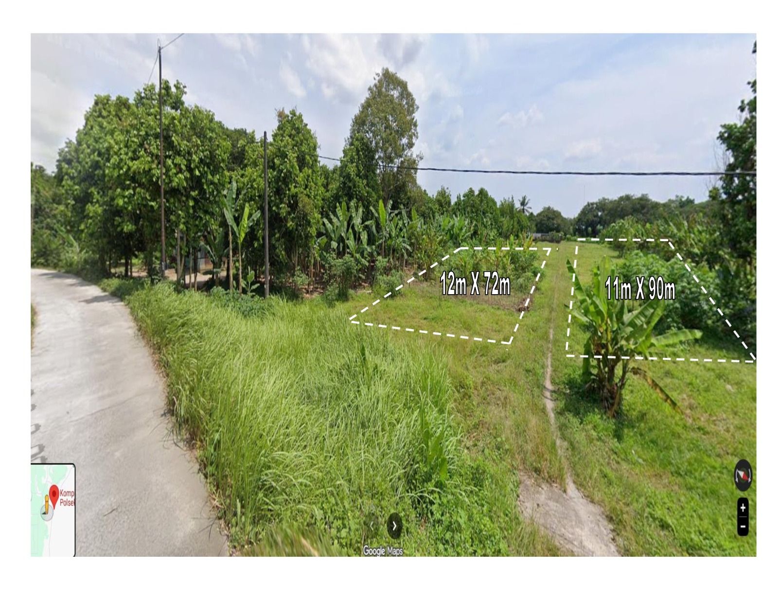 JUAL TANAH LUAS 1.854 M² HAMPARAN PERAK