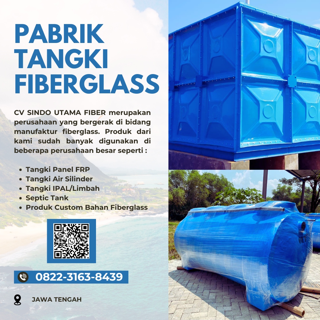 Pabrik Tangki Panel FRP, Tangki Fiberglass Dan Roof Tank Fiber Di Magelang