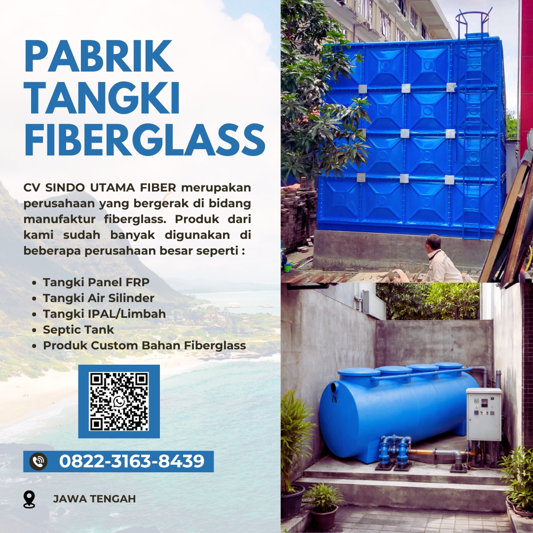 Pabrik Tangki Panel FRP, Tangki Fiberglass Dan Roof Tank Fiber Di Magelang