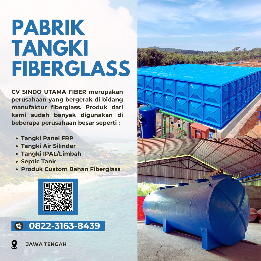 Pabrik Tangki Panel FRP, Tangki Fiberglass Dan Roof Tank Fiber Di Magelang