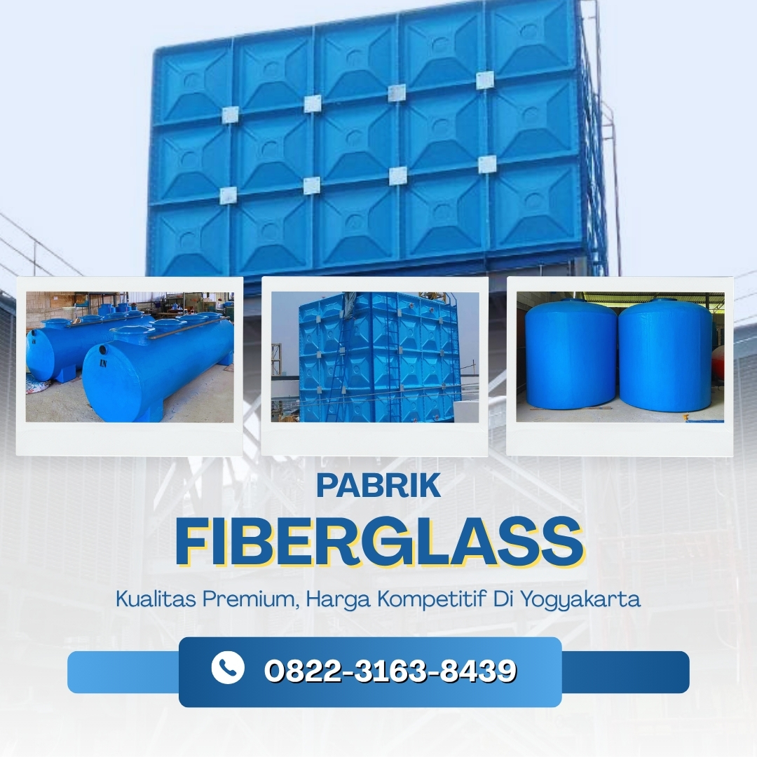 Distribuutor Tangki Panel FRP, Tangki Fiberglass Dan Roof Tank Fiber Kapasitas Custom Untuk Area Yogyakarta