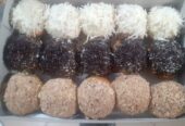 Makanan murah meriah, kita sedia donat coklat,keju,kacang,putu dan juga ada bombo