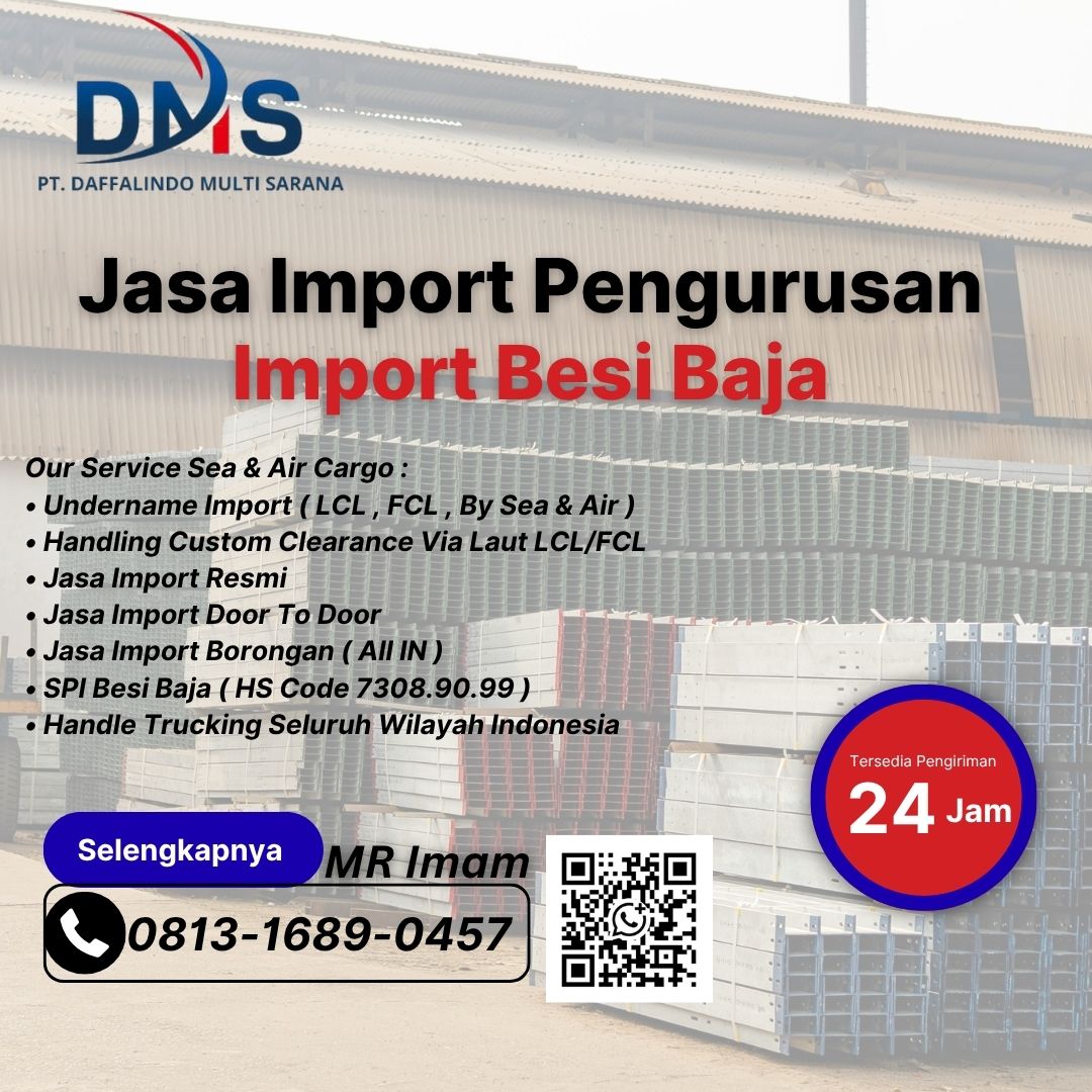 Jasa Import Resmi Besi Baja