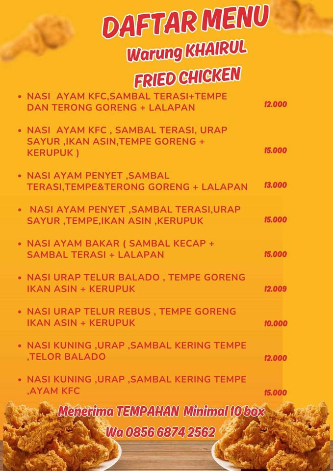 Di Jual Aneka makanan KFC