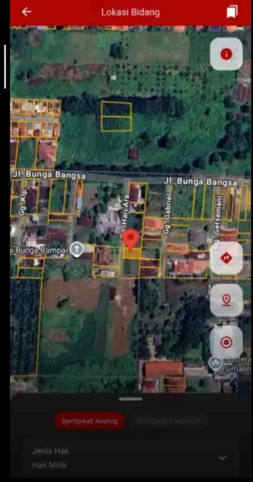 Dijual Tanah dengan luas 176 m di simalingkar B
