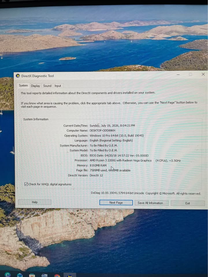 PC FULSET RYZEN 3 3200g GTX 1050ti