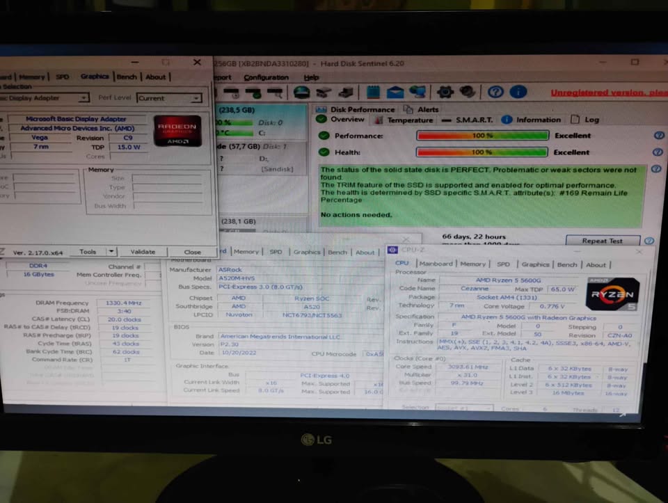Cpu Ryzen 5 5600g siap gaming tipis-tipis Ram16gb Ssd 256gb