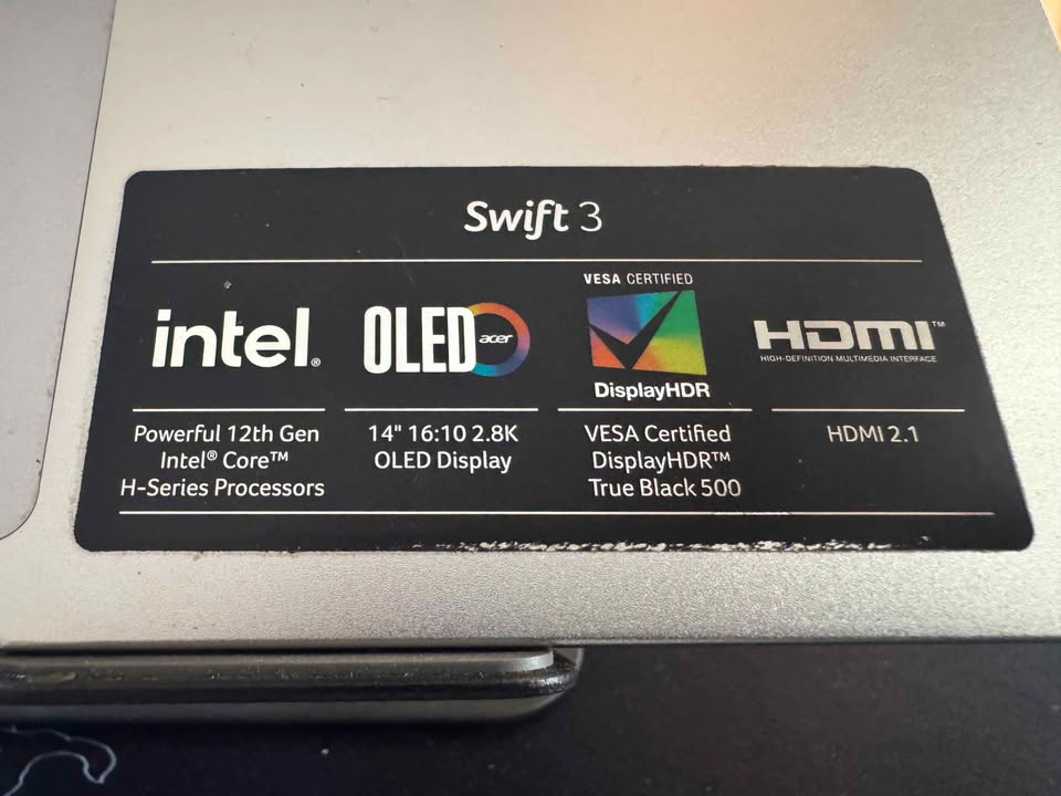 Acer Swift 3 OLED i5 12500H 512GB