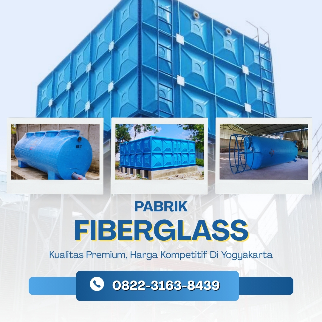 Distribuutor Tangki Panel FRP, Tangki Fiberglass Dan Roof Tank Fiber Kapasitas Custom Untuk Area Yogyakarta
