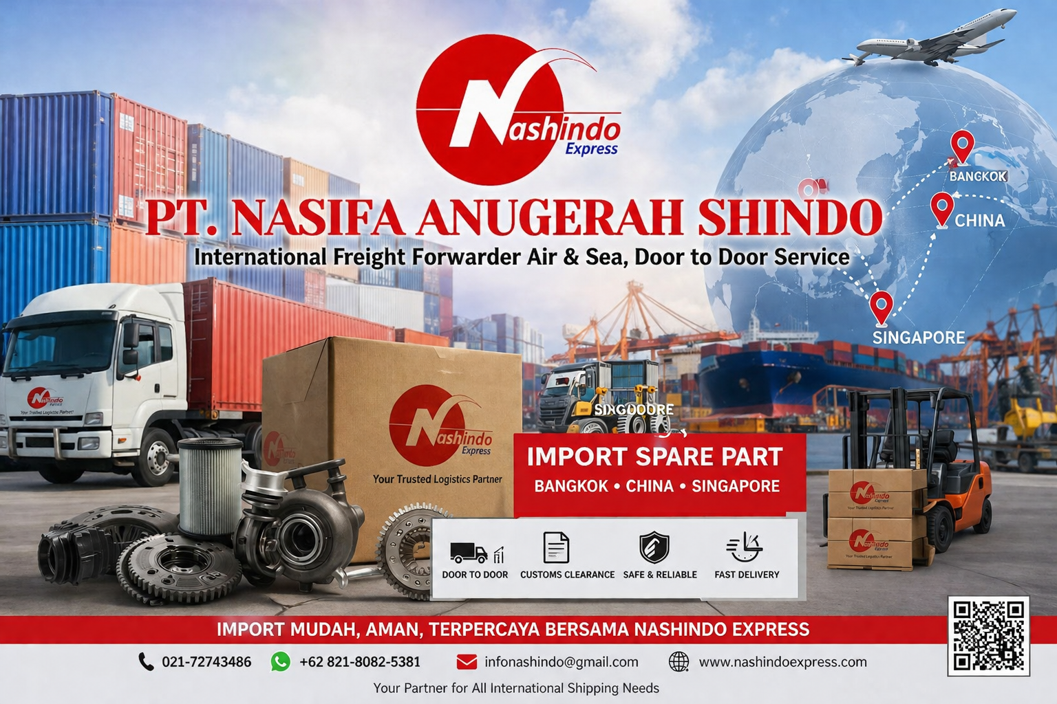 Mau Import Spare Part dari Bangkok, China & Singapore? Nashindo Express Ahlinya