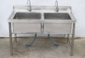 Wastafel Double Sink Stainless Steel