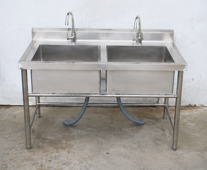 Wastafel Double Sink Stainless Steel