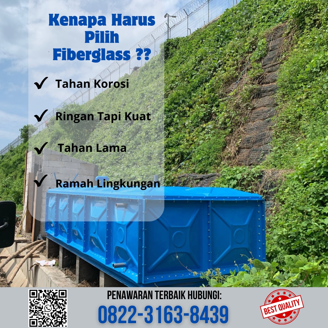 Tangki Panel Fiberglass Dan Tangki FRP Untuk Berbagai Sektor Di Kota Tangerang