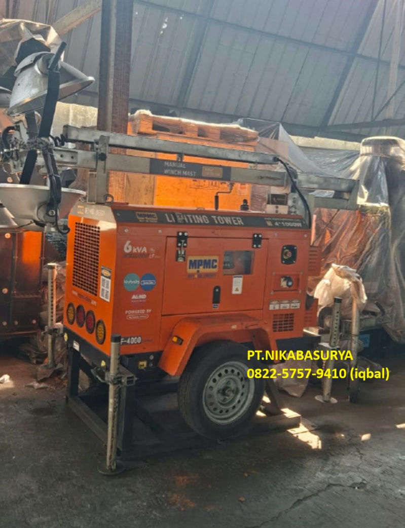 Light Tower 4 x 1000 Watt Lampu Genset Yanmar Kubota