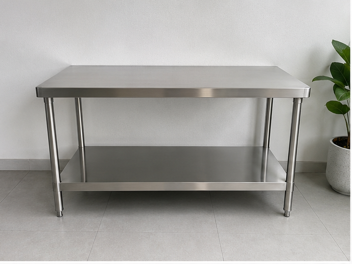 Meja 2 Susun Stainless Steel