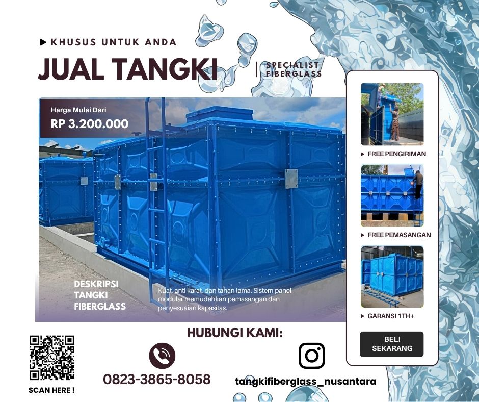 Specialist Tangki Air FIberglass Berkualitas dan Tangki Limbah IPAL STP Bergaransi Full Servise di Pasuruan
