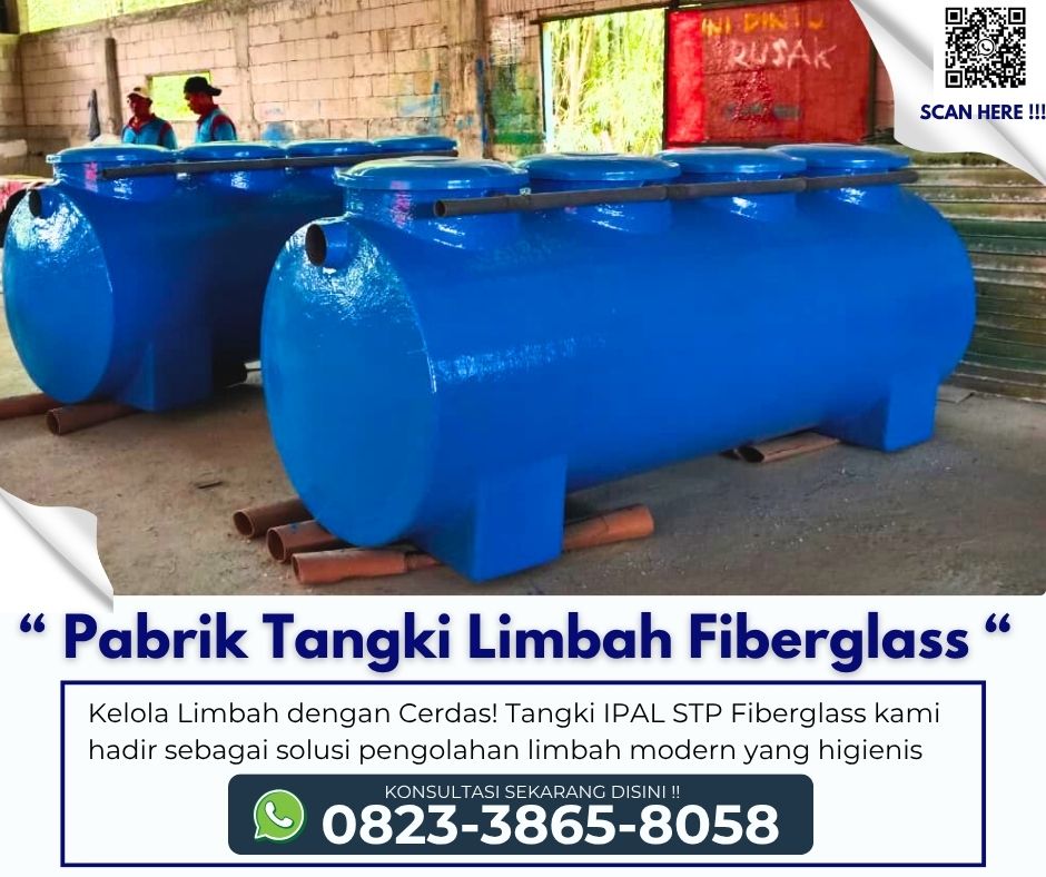 Specialist Tangki Air FIberglass Berkualitas dan Tangki Limbah IPAL STP Bergaransi Full Servise di Pasuruan