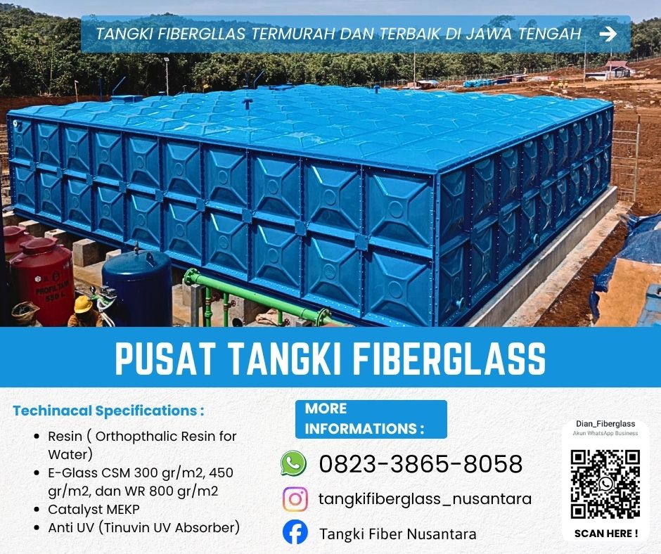 Sedia Tangki Panel FIberglass, Tangki Limbah Fiberglass, Tangki IPAL, Tangki Reservoir Fiber Siap Kirim di Semarang dan seluruh Jawa Tengah