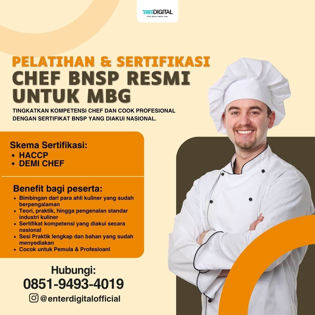 Sertifikasi Untuk Chef Bekasi