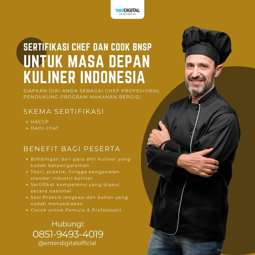 Sertifikasi Untuk Chef Kabupaten Bekasi