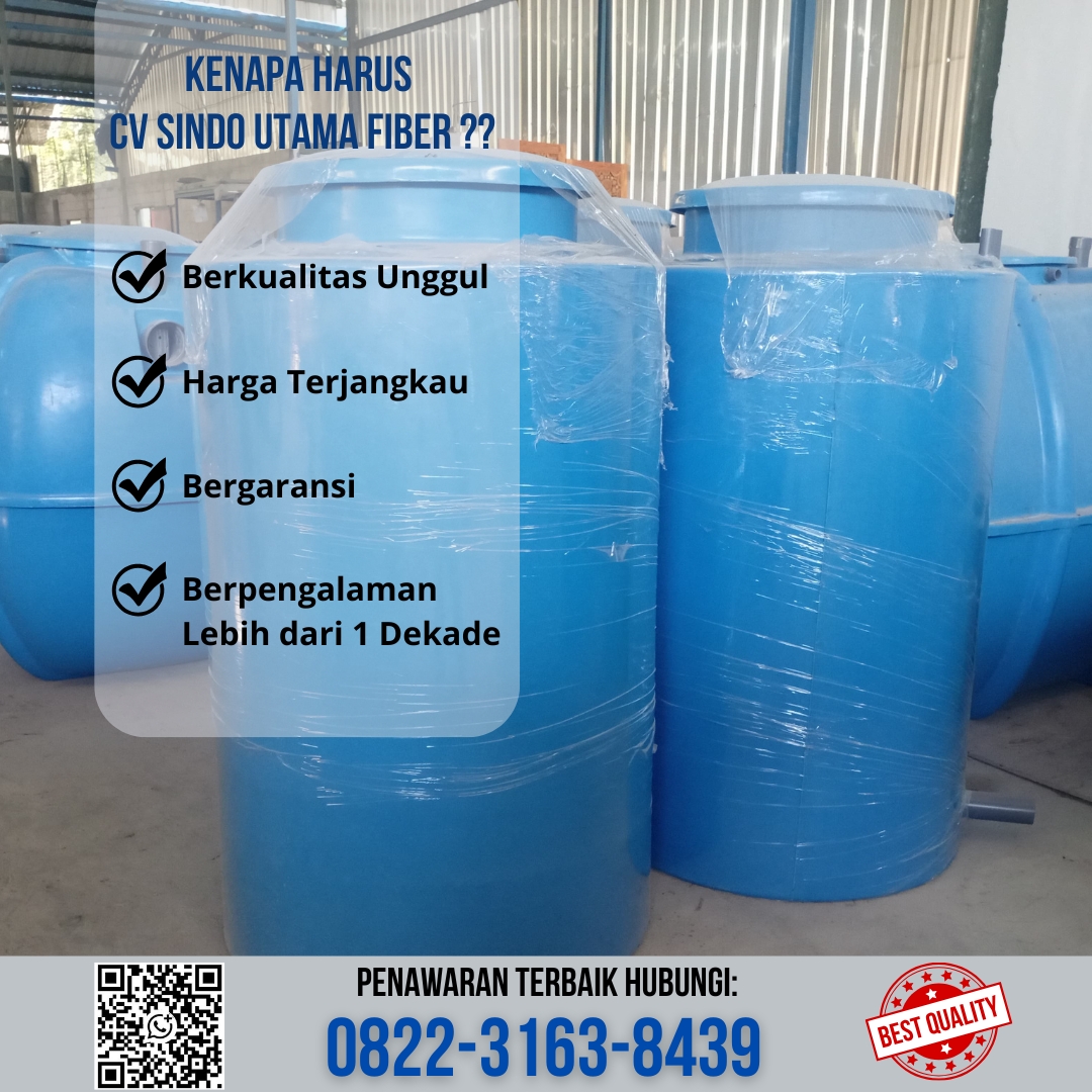 Tangki Silinder Fiberglass dan Tandon Fiber Silinder Untuk Area Kendal