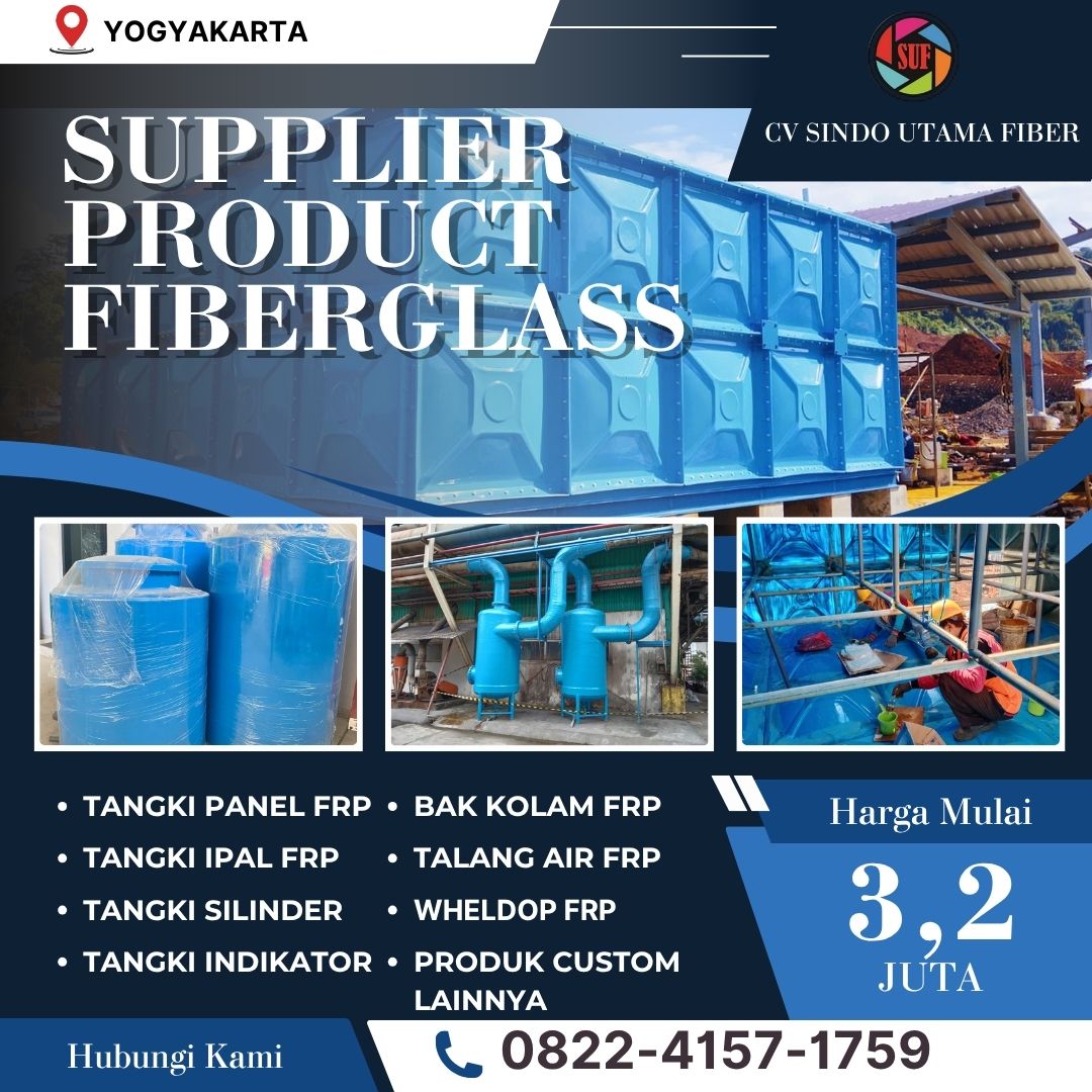 Tangki Fiberglass Custom Semua Kapasitas – Bantul DIY TELP/WA