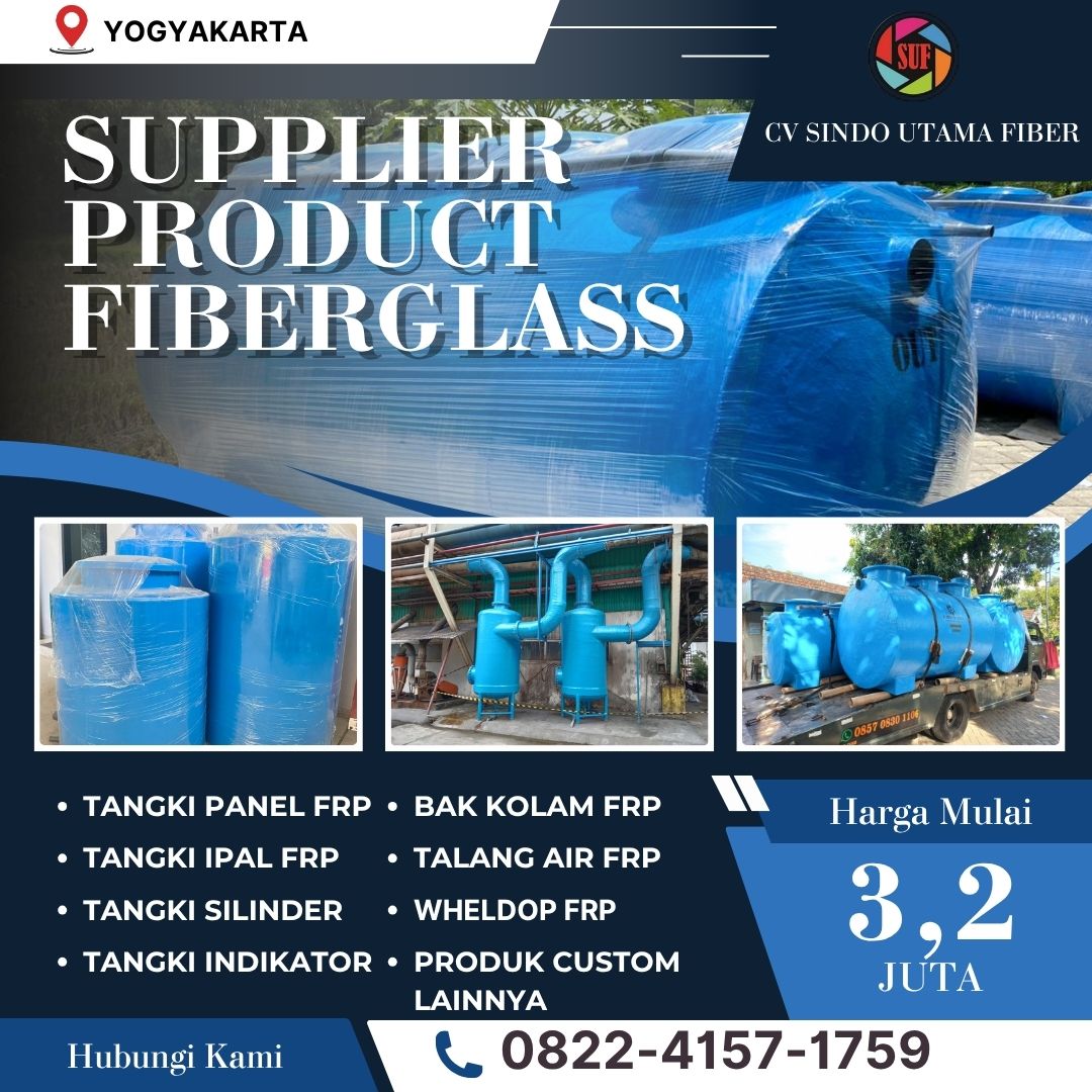 Tangki Fiberglass Custom Semua Kapasitas – Sleman DIY