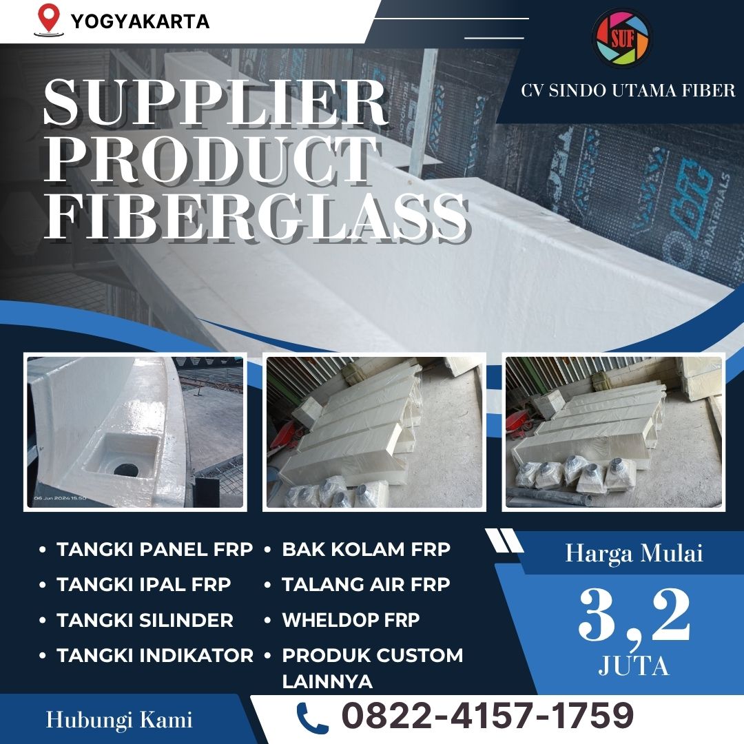 Tangki Fiberglass Custom Semua Kapasitas – Yogyakarta TELP/WA 0822-4157-1759