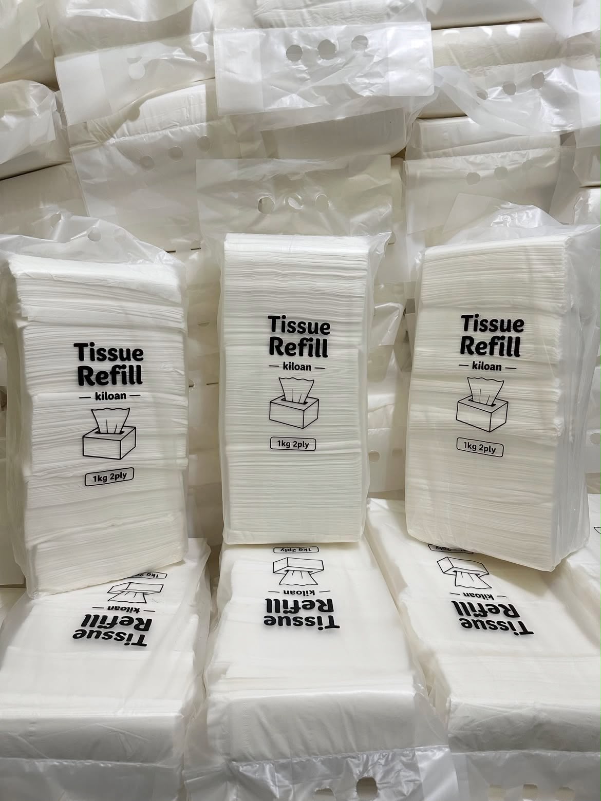 Tisue Refil 1kg 2000 sheets 2 ply dari brand Al***art
