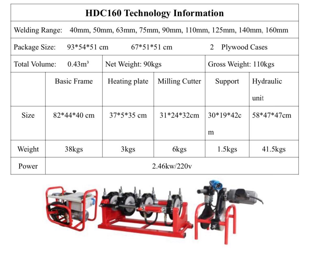 Mesin Las Pipa Hdpe 6″Inch Atau 40mm – 160mm Tipe Hydraulic
