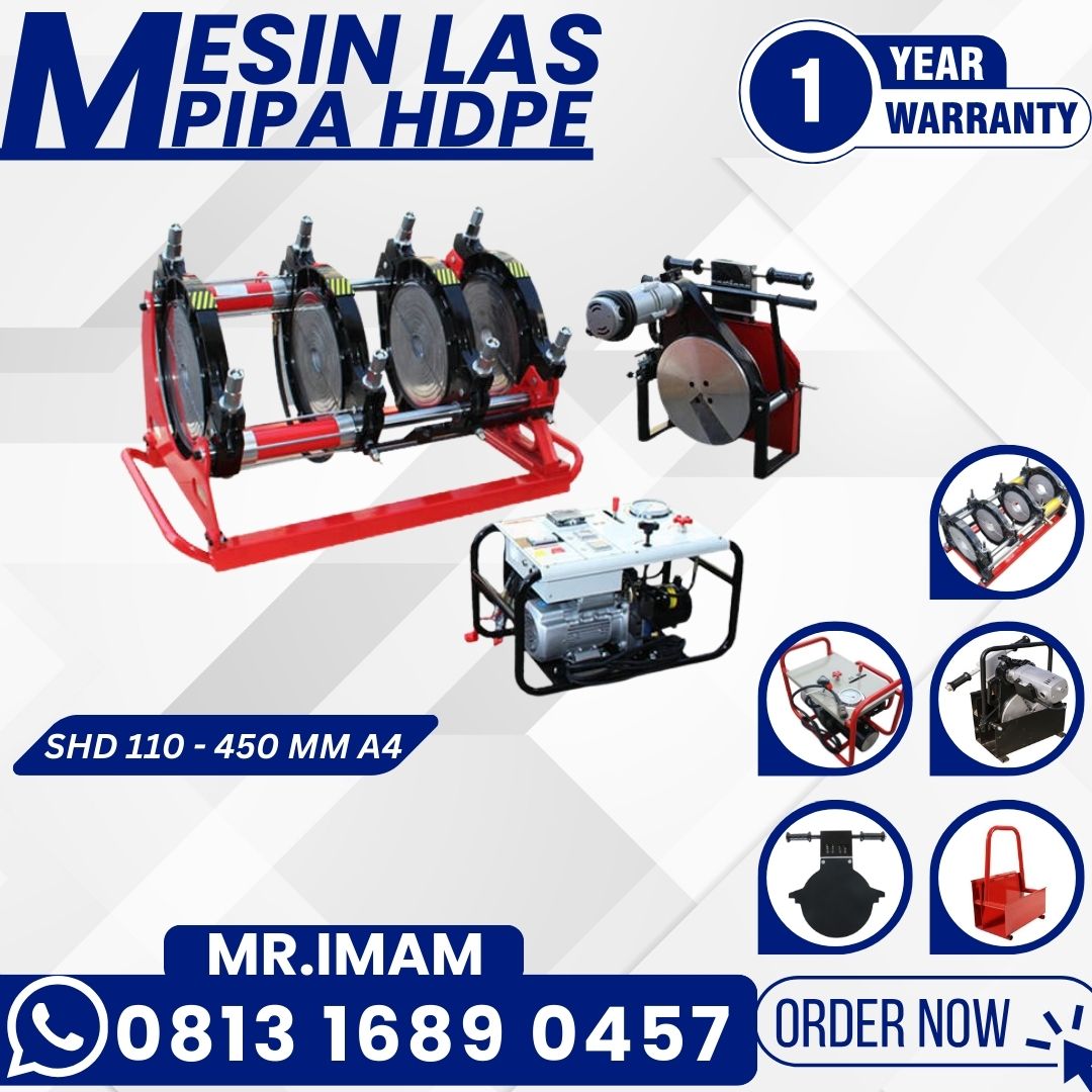 MESIN LAS PIPA HDPE 4 INCH SAMPAI 18 INCH – MESIN LAS PIPA HDPE TYPE HYDRAULIC