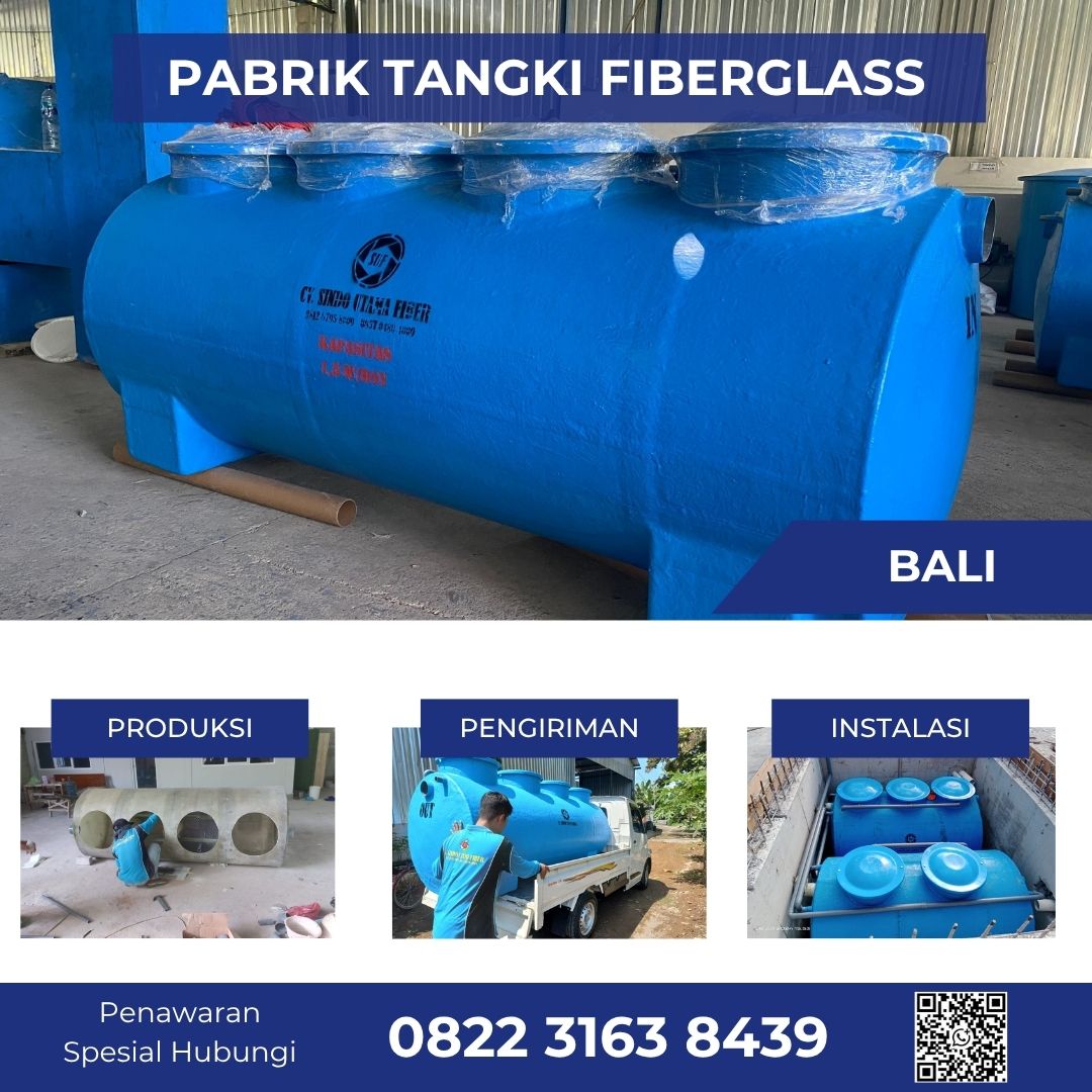 Tangki Limbah Fiberglass Dan Tangki IPAL Untuk Pembangunan Hotel Dan Villa Di Denpasar
