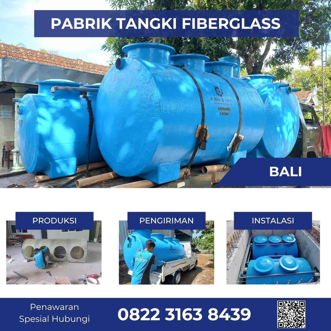 Tangki Limbah Fiberglass Dan Tangki IPAL Untuk Pembangunan Hotel Dan Villa Di Denpasar