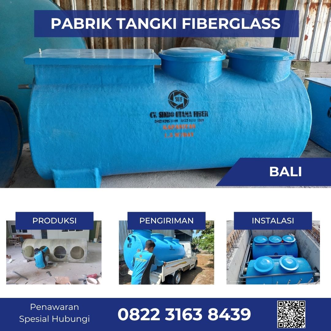 Tangki Limbah Fiberglass Dan Tangki IPAL Untuk Pembangunan Hotel Dan Villa Di Denpasar
