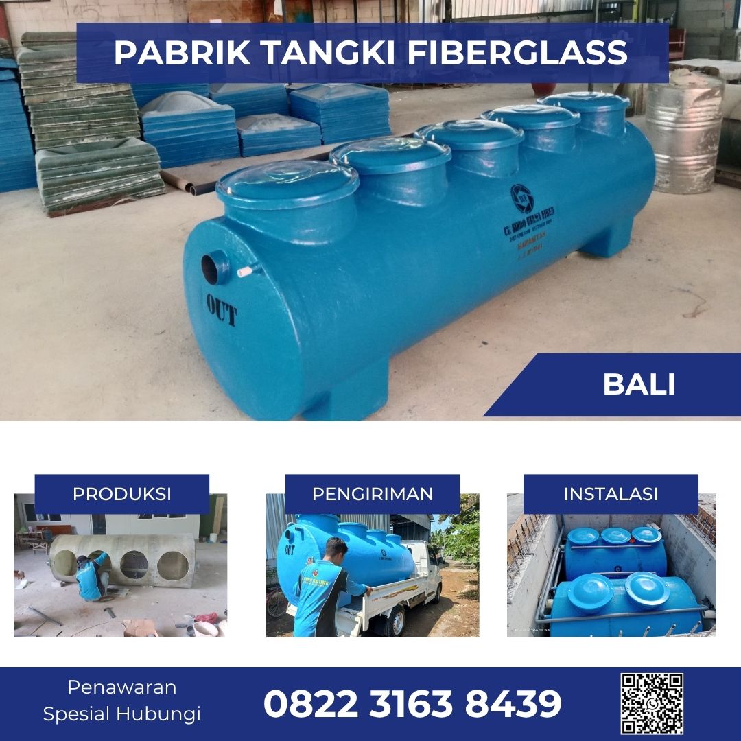 Tangki Limbah Fiberglass Dan Tangki IPAL Untuk Pembangunan Hotel Dan Villa Di Denpasar